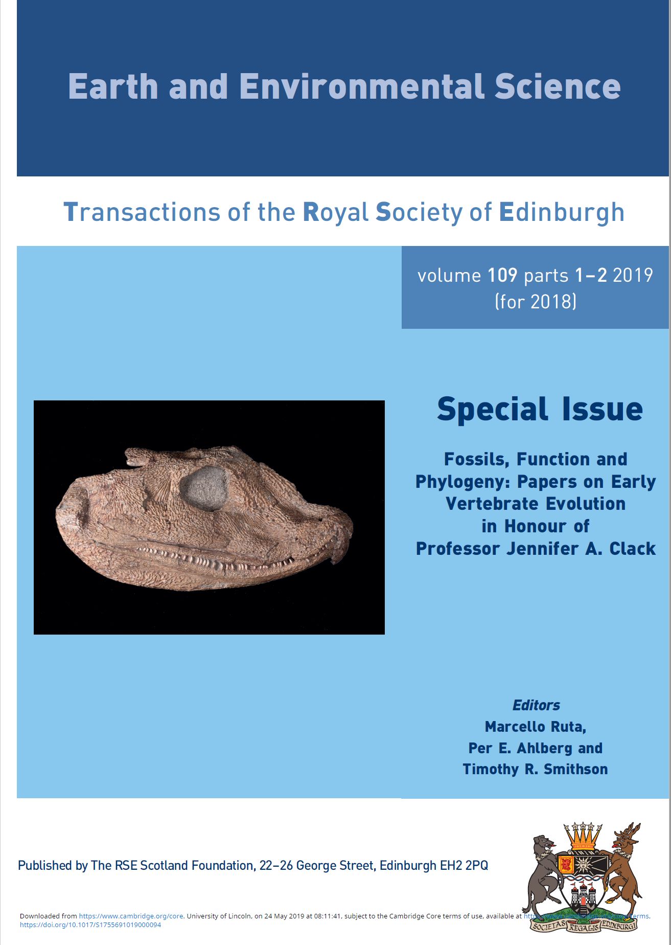 Front cover of Jenny's Festschrift volume
