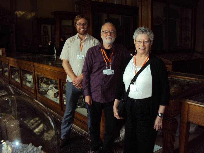 Jenny, Tim and Tom in the Teylers Museum before the Conference Dinner